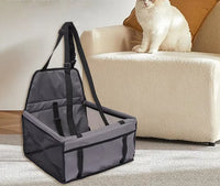 Dog Folding Car Seat - Waterproof Pet Booster with Safety Belt