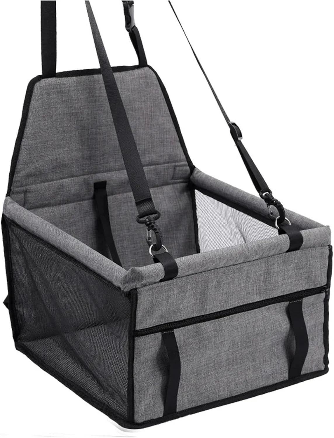 Dog Folding Car Seat - Waterproof Pet Booster with Safety Belt
