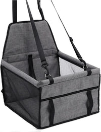 Dog Folding Car Seat - Waterproof Pet Booster with Safety Belt