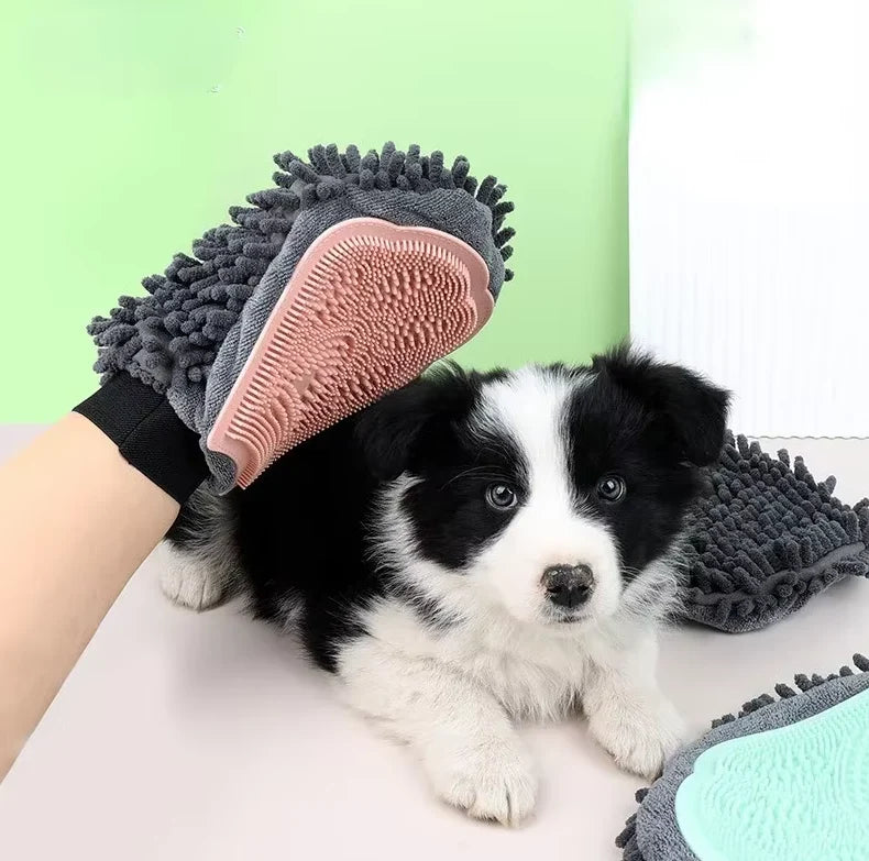 Gentle Pet Grooming Glove for Dogs & Cats