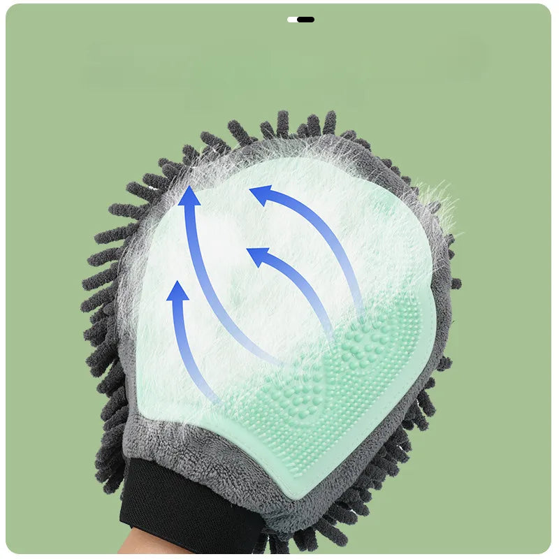 Gentle Pet Grooming Glove for Dogs & Cats