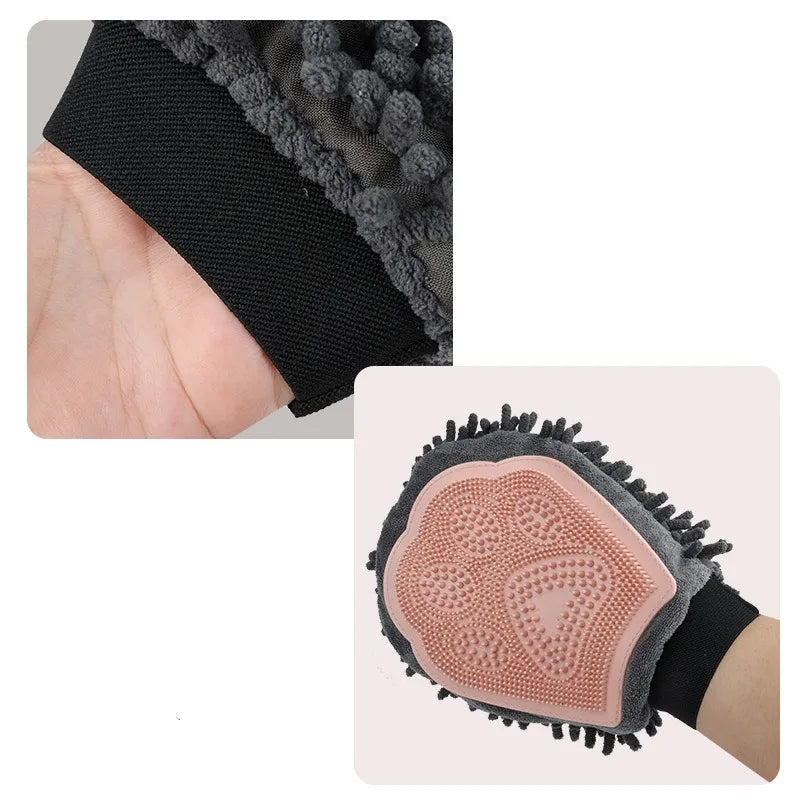 Gentle Pet Grooming Glove for Dogs & Cats