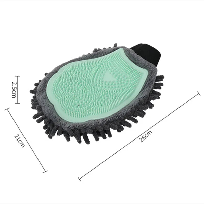 Gentle Pet Grooming Glove for Dogs & Cats