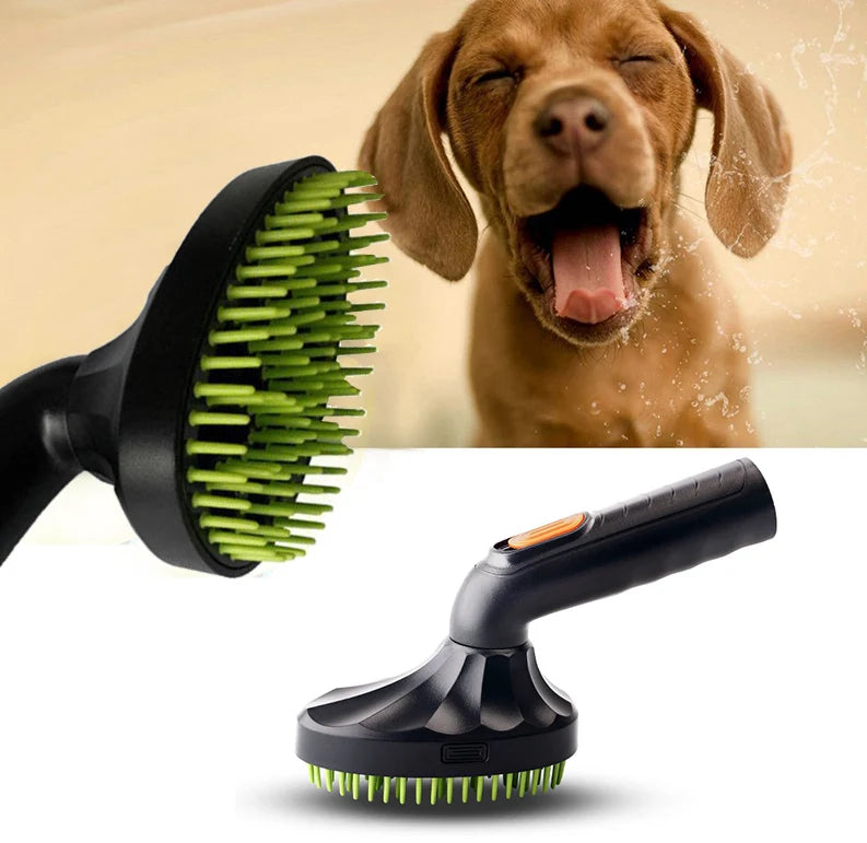 Pet Hair Vacuum Attachment with Silicone Bristles