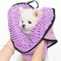 Pet Microfiber Drying Towel with Glove for Dogs & Cats