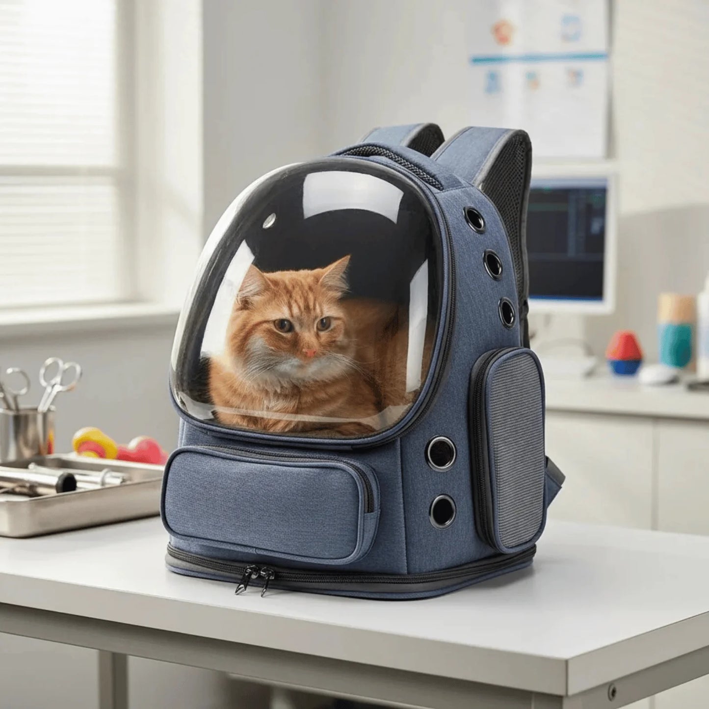 Transparent Breathable Cat Carrier Backpack for Safe and Comfortable